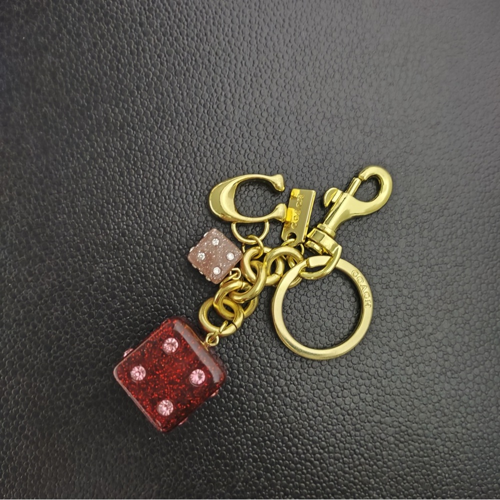 Coach Glitter Dice Keychain Charm - Picture 7 of 9